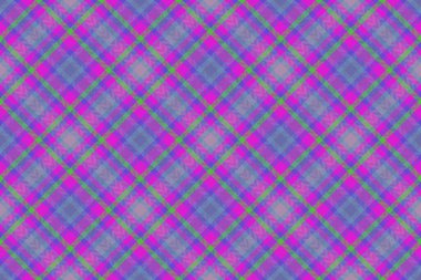 Tekstil özgeçmiş kontrolü. Kumaş pürüzsüz vektör. Kalıplı tartan desenli ekose mavi ve yeşil renklerde..