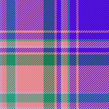 Kumaş arka plan vektörü. Ekose desenli. Kalıp tartan denetimi tekstil türkuaz ve açık renkli.