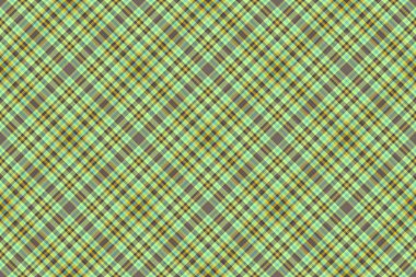 Ekose desensiz arka plan. Örüntü kumaş vektörü. Pastel ve yeşil renklerde tekstil deseni kontrolü.