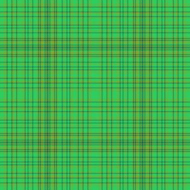 Arka plan vektör tartan. Kumaş deseni pürüzsüz. Tekstil ekose dokusunu yeşil ve limon renkleriyle kontrol et.