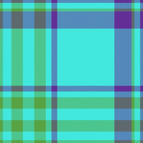 Seamless Check Pattern Texture Tartan Vector Fabric Background Textile Plaid — Stock Vector