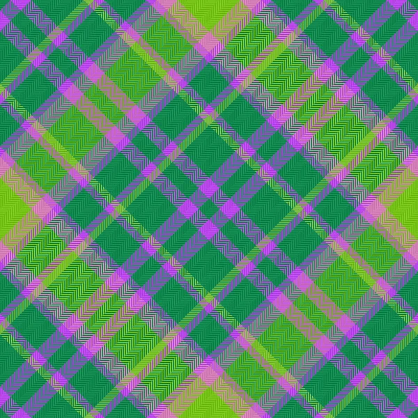 stock vector Textile vector background. Fabric pattern seamless. Plaid tartan check texture in magenta and green colors.