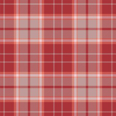 Kırmızılı ekose desenli. Kumaş dokusunu kontrol et. Vektör tekstil baskı tasarımı.