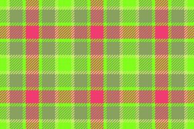 Kumaş kumaş kumaş. Örnek geçmiş kontrolü. Ekose desenli vektör kırmızı ve yeşil renklerde..