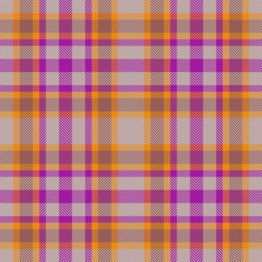 Arka plandaki tartan pürüzsüz. Ekose desenli tekstil. Doku kontrolü kumaş vektörü kırmızı ve turuncu renklerde.