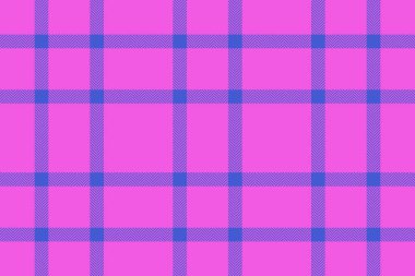Kalıp vektör dokusu. Kumaş arka plan pürüzsüz. Mor ve mavi renklerde ekose kumaş denetimi.