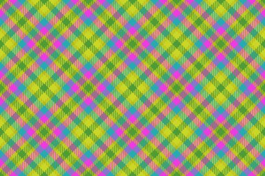 Kusursuz desenli tartan. Ekose arka plan tekstili. Kireç ve cyan renklerinde vektör deseni kontrolü.