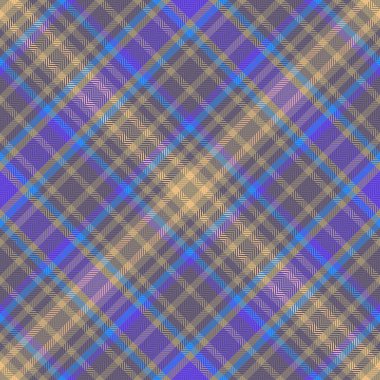 Kusursuz ekose desenli. Vektör arkaplan ekoseli. Turuncu ve pastel renklerde tekstil dokusu kontrolü.