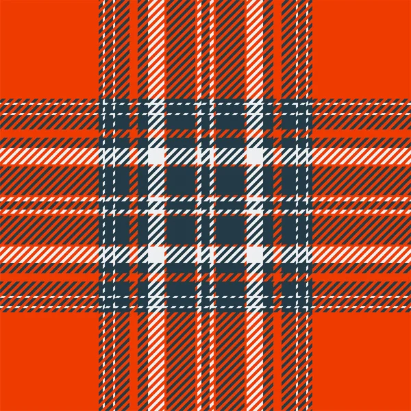 Patrón Cuadros Colores Naranja Rojo Textura Tela Sin Costuras Diseño — Archivo Imágenes Vectoriales
