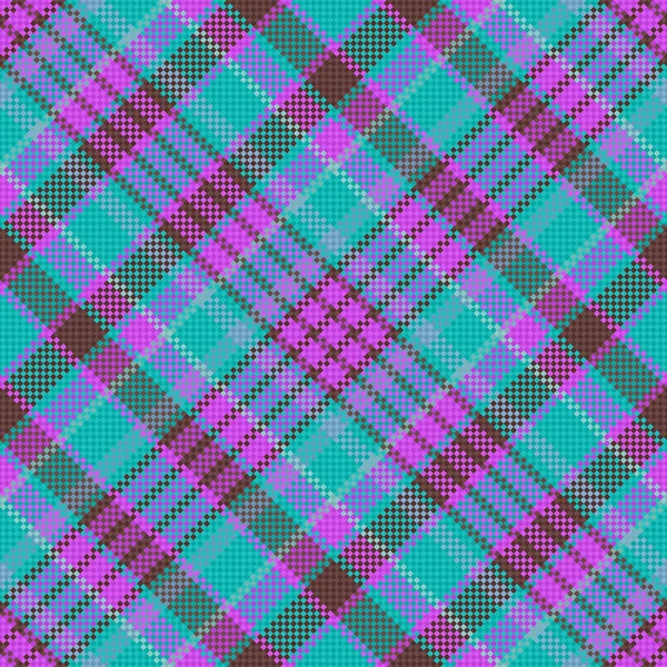 Plaid Seamless Tartan Check Vector Texture Pattern Fabric Background Textile — Stock Vector