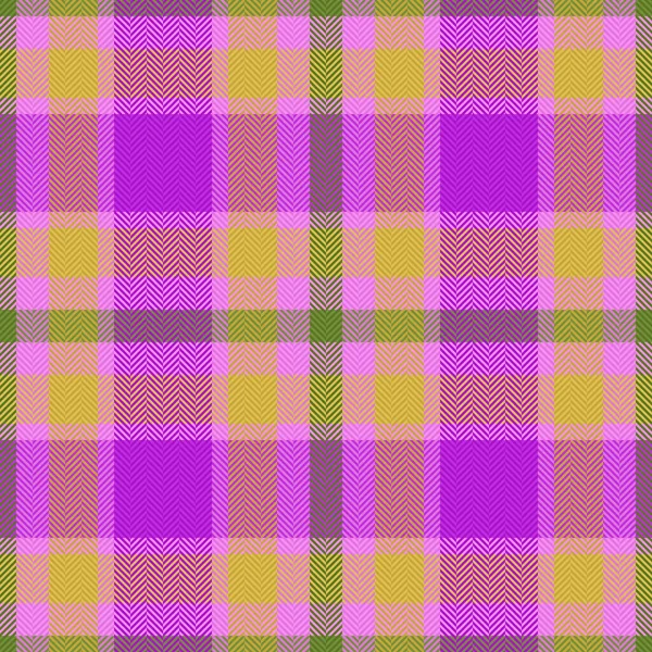 Background Pattern Textile Vector Tartan Seamless Check Plaid Fabric Texture — Stock Vector