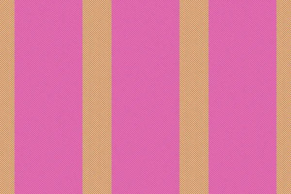 パターンベクトル繊維 ストライプの質感をシームレスに ピンクと黄色の縦線生地の背景 — ストックベクタ