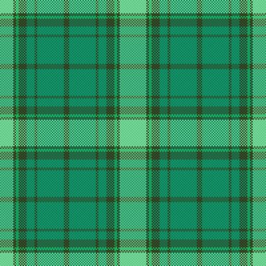 Vektör kusursuz kontrol. Ekose kumaş. Turkuaz ve koyu renklerde arkaplan dokusu tartan deseni.