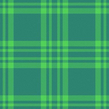 Kusursuz ekose. Kumaş vektör tartan. Desen dokusu arkaplan tekstili yeşil ve turkuaz renklerde.