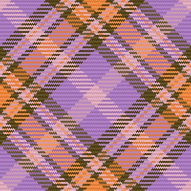 Geçmişi temiz tekstil ürünleri. Ekose kumaş. Tartan desen vektörünü mor ve açık renkli olarak kontrol et.
