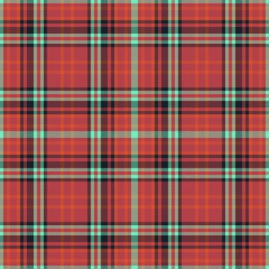 Ekose desenli arka plan. Tekstil vektörü. Turkuaz ve siyah renklerdeki tartan kumaş dokusunu kontrol et.