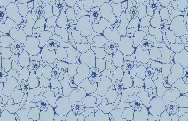 Floral Pattern Seamless Background Foliage Flower Wallpaper Design Nature Vector — Stok Vektör