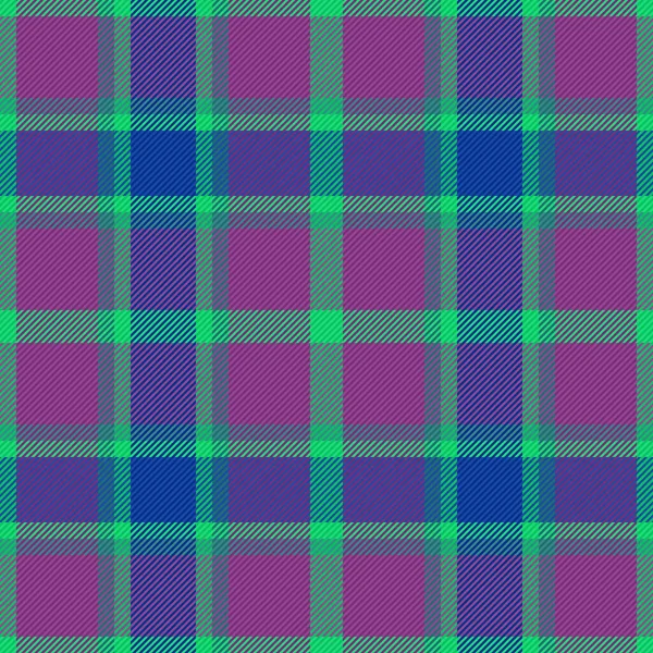 Check Texture Textile Background Vector Fabric Plaid Tartan Pattern Seamless — Stock Vector