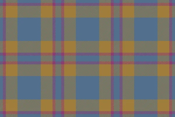 Tartan Fabric Check Background Texture Textile Vector Pattern Plaid Seamless — Stock Vector