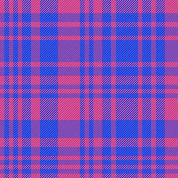 Seamless Tartan Check Pattern Fabric Background Texture Plaid Vector Textile — Stock Vector