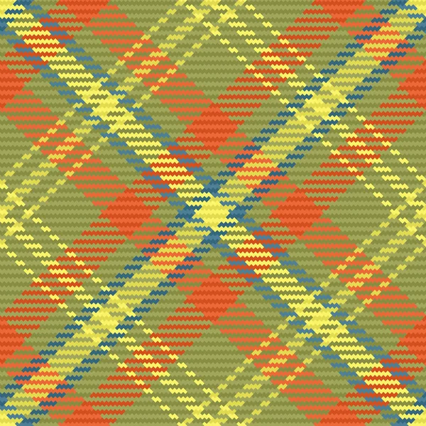 Textile Tartan Pattern Seamless Check Texture Plaid Background Fabric Vector — Stock Vector