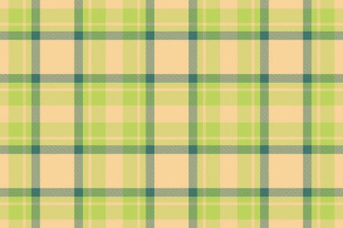 Kusursuz kumaşı kontrol et. Doku vektörü tartan. Kehribar ve kireç renklerinde tekstil arka plan ekoseli.