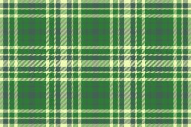 Tartan kumaş deseni. Ekose tekstil kontrolü. Açık ve yeşil renklerde kusursuz vektör dokusu.