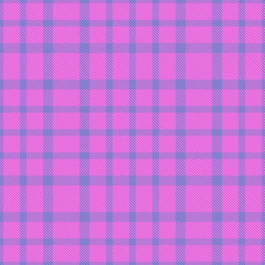 Arka plan ekose vektörü. Tekstil deseni kusursuz. Kumaş tartan dokuyu mavi ve mor renklerle kontrol et.
