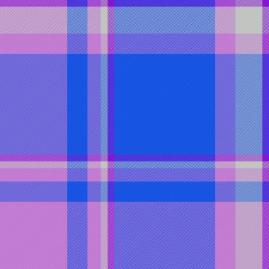 Arka plan vektör ekoseli. Kusursuz asfalt kumaş. Desen desenini mavi ve mor renklerde kontrol et.