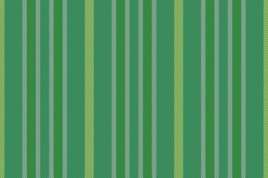 Doku kumaşı vektörü. Desen çizgili tekstil. Yeşil ve sarı renklerde dikey arkaplan çizgileri.