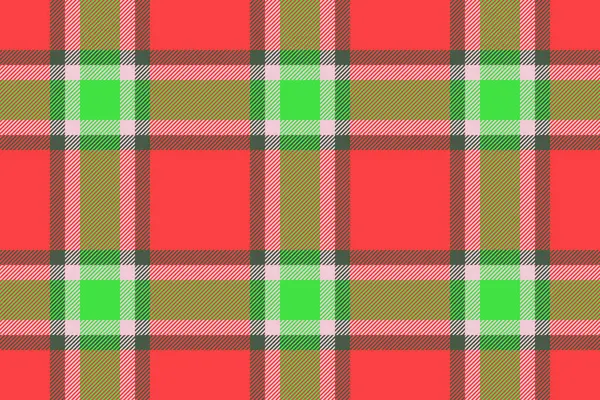 Seamless Tartan Plaid Textile Check Vector Pattern Texture Fabric Background — Stock Vector