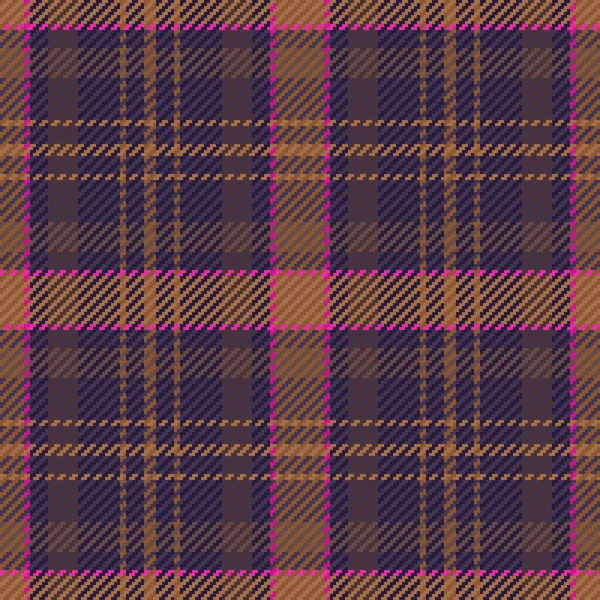 Vector Tartan Check Seamless Pattern Plaid Textile Fabric Background Texture — Stock Vector