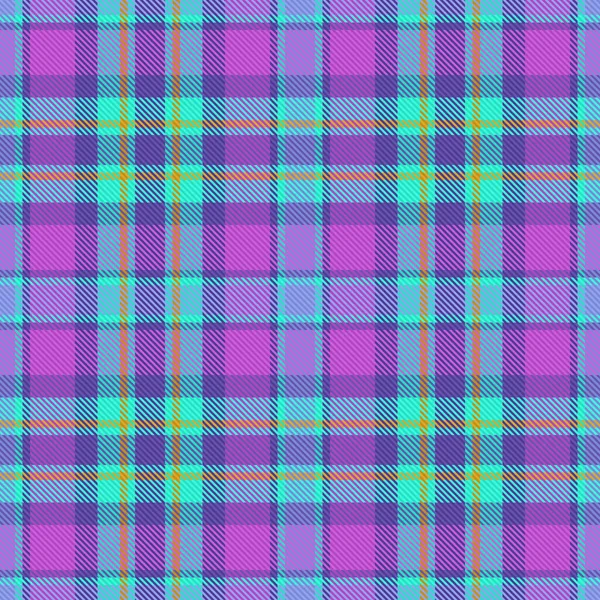 Plaid Pattern Seamless Check Tartan Background Textile Vector Texture Fabric — Stock Vector