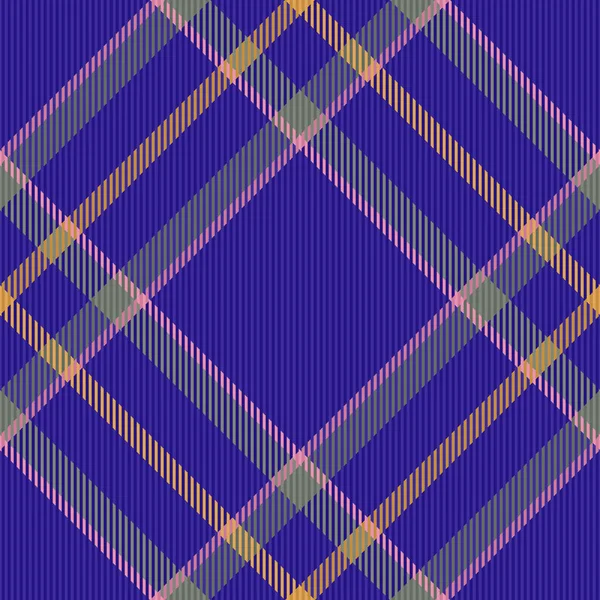 Seamless Check Tartan Background Textile Fabric Plaid Texture Vector Pattern — Stock Vector