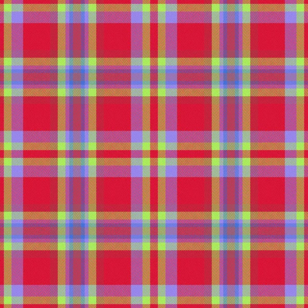 Background Check Plaid Tartan Vector Fabric Seamless Pattern Textile Texture — Stock Vector