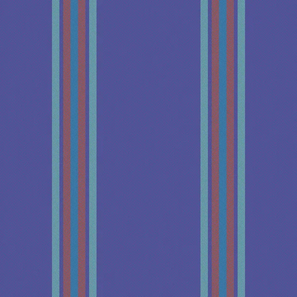 面料图案垂直 条纹线矢量 蓝色和彩色面料的无缝背景 — 图库矢量图片