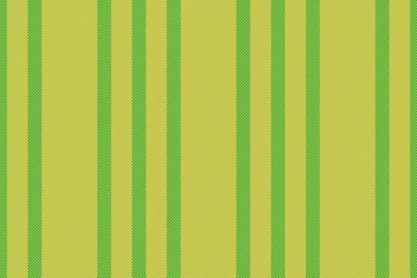 矢量背景纺织品 面料条纹面料 黄色和绿色的垂直无缝线条 — 图库矢量图片