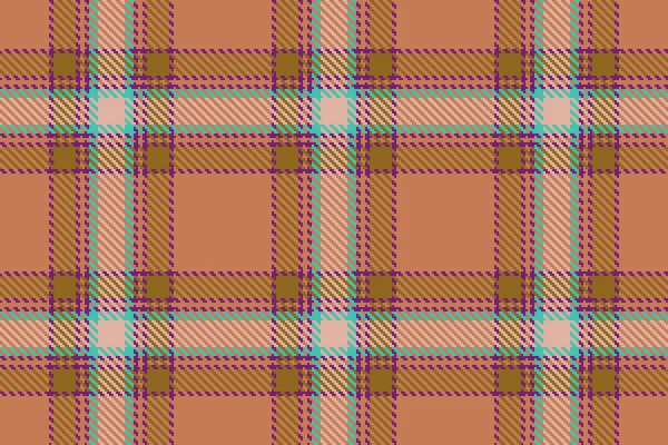 Plaid Tartan Texture Seamless Fabric Vector Check Background Pattern Textile — Stock Vector