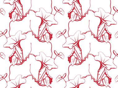 Floral pattern seamless background. Foliage and flower wallpaper design of nature. Vector illustration.