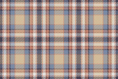İskoç ekosesinin kusursuz deseni. Kumaş dokusunu kontrol ederek tekrarlanabilir arkaplan. Çizgili tekstil izinin düz vektör arkaplanı.