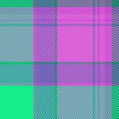 Ekose kumaş dokusu. Tekstil tartan vektörü. Turkuaz ve çivit renklerinde şablon arkaplan kontrolü kusursuz.