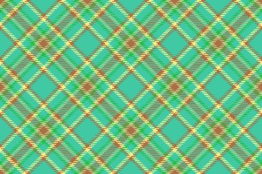 Doku arkaplan kumaşı. Tekstil dikişsiz tartan. Sarı ve turkuaz renklerdeki desen ekoseli vektörleri kontrol et.