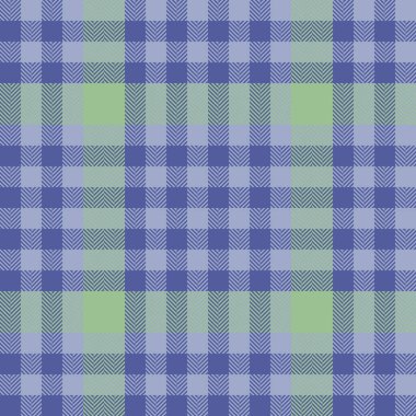 Şablon kontrol vektörü. Ekose kumaş pürüzsüz. Pastel ve mavi renklerde tartan arkaplan tekstili.