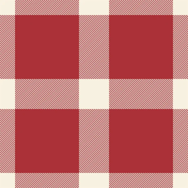 Patrón Sin Costura Cuadros Rojo Compruebe Textura Tela Diseño Impresión — Vector de stock