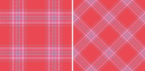 Plaid Vector Background Check Pattern Fabric Textile Texture Tartan Seamless — Stock Vector