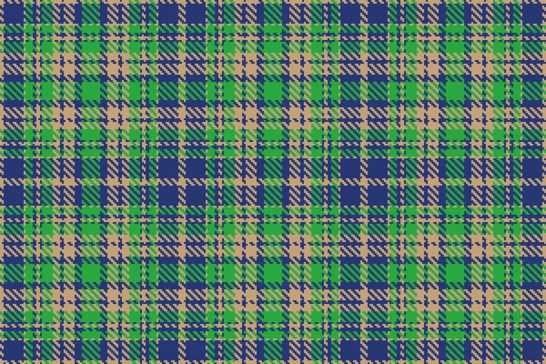 Check Vector Pattern Textile Tartan Texture Plaid Fabric Seamless Background — Stock Vector