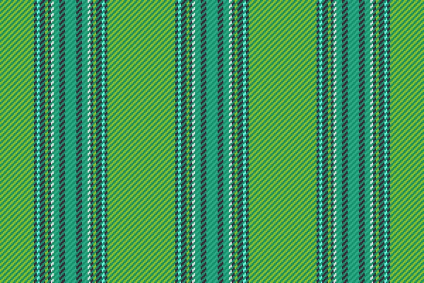 Kumaş çizgileri tekstil. Kusursuz dikey şerit. Yeşil ve turkuaz renklerde doku desen vektör arkaplanı.