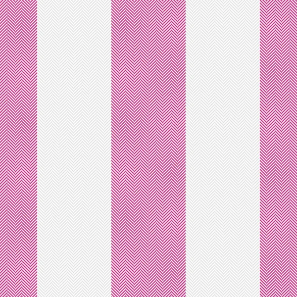 テクスチャ垂直ベクトル 線のテキスタイルパターン 白とピンクの色のシームレスな背景ファブリックストライプ — ストックベクタ