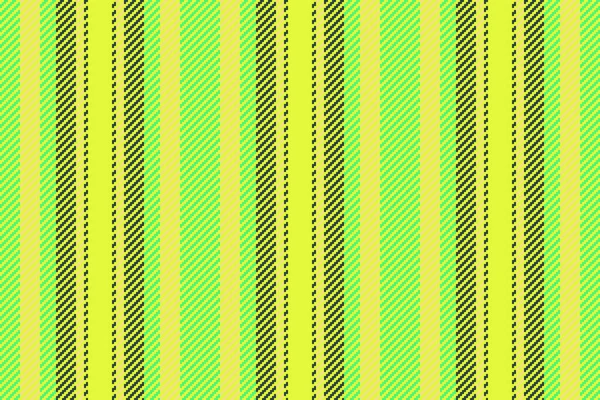 テキスタイルストライプベクトル 縦のテクスチャパターン 黄色のファブリックシームレスな背景ライン — ストックベクタ