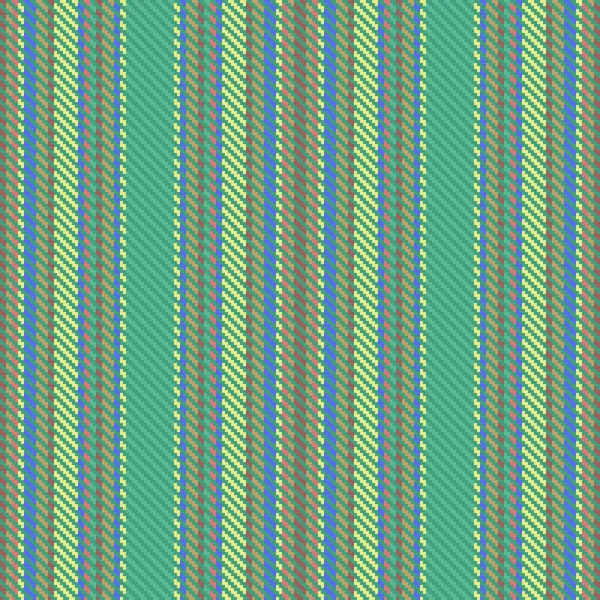 Muster Texturlinien Streifenstoff Vertikal Textilnahtloser Vektorhintergrund Grünen Und Roten Farben — Stockvektor